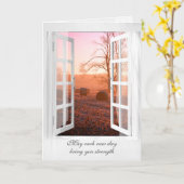 Beileid Window of Hay Bales Karte (Gelbe Blume)