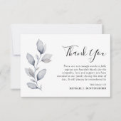 Beileid Winter Foliage Foto Danke Karte (Vorderseite)