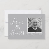 Beileid Winter Foliage Foto Danke Karte (Rückseite)