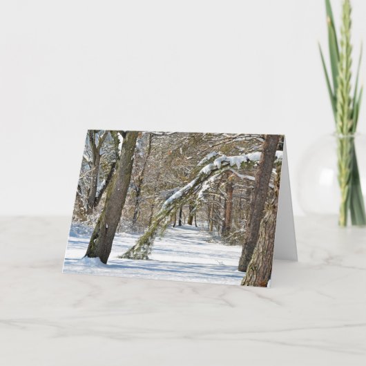 Beileid Winterlandschaft Karte (Vorderseite)