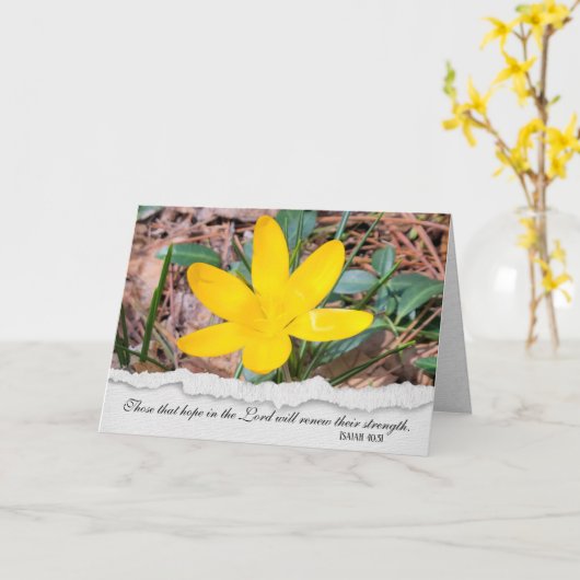 Beileid Yellow Crocus Karte (Gelbe Blume)