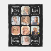 Beileid-Zitat 8 FotoCollage Fleecedecke (Vorderseite)