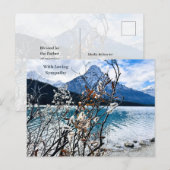 Beileid Zitat Bergwelt Postkarte (Vorne/Hinten)