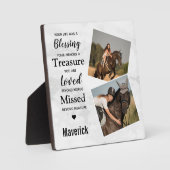 Beileid-Zitat-Foto Pet Horse Memorial Fotoplatte (Vorderseite)