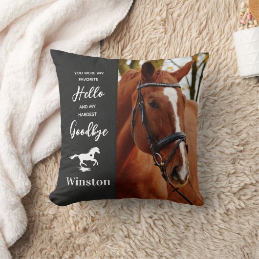 Beileid-Zitat für Pferde - Pferdeverlust - Memoria Kissen (Decke)