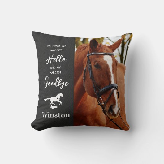 Beileid-Zitat für Pferde - Pferdeverlust - Memoria Kissen (Vorderseite)