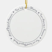 Beileid Zitat Silver Gray Keepake Memorial Foto Keramik Ornament (Vorne)