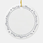 Beileid Zitat Silver Gray Keepake Memorial Foto Keramik Ornament (Hinten)