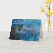 Beileid Zoo Animal Loss der blaue Wolf Karte (Gelbe Blume)