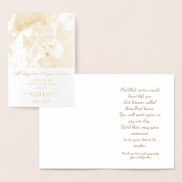 Beileid zum Verlust des französischen Poodle Perso Folienkarte