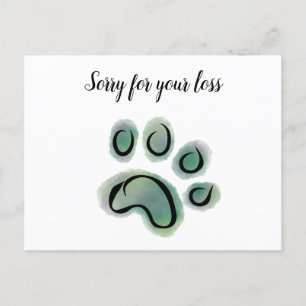 Beileid zum Verlust Ihres Haustieres  Postkarte