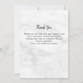 Beileid zur Beerdigung Custom 5 Foto Collage Dankeskarte (Rückseite)