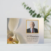 Beileid zur Beerdigung der Blume Dankeskarte (Stehend Vorderseite)