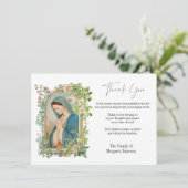 Beileid zur Beerdigung der katholischen Flora Dankeskarte (Stehend Vorderseite)