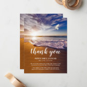 Beileid zur Beerdigung des Strandes Mitteilungskarte (Vorderseite/Rückseite Beispiel)