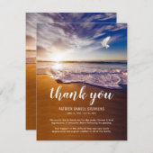 Beileid zur Beerdigung des Strandes Mitteilungskarte (Vorne/Hinten)