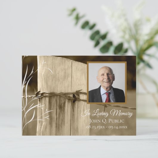 Beileid zur Beerdigung von Bauernhöfen Dankeskarte (Stehend Vorderseite)