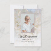 Beileid zur Beerdigung von Bläserblütenmärchen Dankeskarte (Vorderseite)