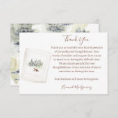 Beileid zur Beerdigung von Naturwäldern Danke, Kar Mitteilungskarte (Vorne/Hinten)