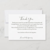 Beileid zur Beerdigung von Wäldern Dankeschön Kart Mitteilungskarte (Vorderseite)