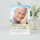 Beileid zur Beerdigung von Watercolor Beach Karte (Stehend Vorderseite)