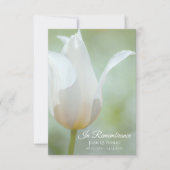 Beileid zur Beerdigungsfeier des White Tulip Frühl Dankeskarte (Vorderseite)