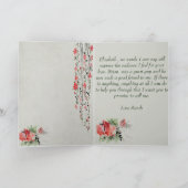 Beileid zur Blume von Wasserfarben für Ehegatte Karte (Innenseite)