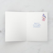 Beileid zur Förderung der Schrift frohe Bluebird Karte (Innenseite)