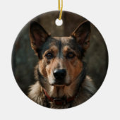 Beileid zur Hundeschreibung Individuelle Name und  Keramik Ornament (Vorne)