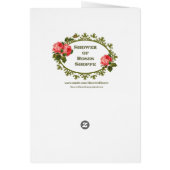 Beileidkatholischer Requiem-Massen-anbietenkarte (Hinten)