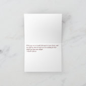 Beileids-Anmerkungs-Karte Karte (Innenseite)