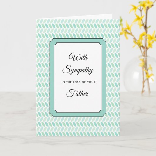 Beileids-Beileid für Vater oder jedermann Gruß Karte (Gelbe Blume)