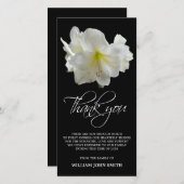 Beileids-DANKEN Erinnerungsamaryllis-Blume IHNEN Dankeskarte (Vorne/Hinten)