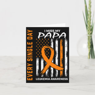 Beileids-Geschenke Verlust von Papa Orange Leukämi Karte