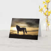 Beileids-Karte für Verlust des Pferds Karte (Gelbe Blume)