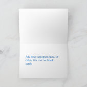 Beileids-Karte im tiefsten Blau Karte (Innenseite)