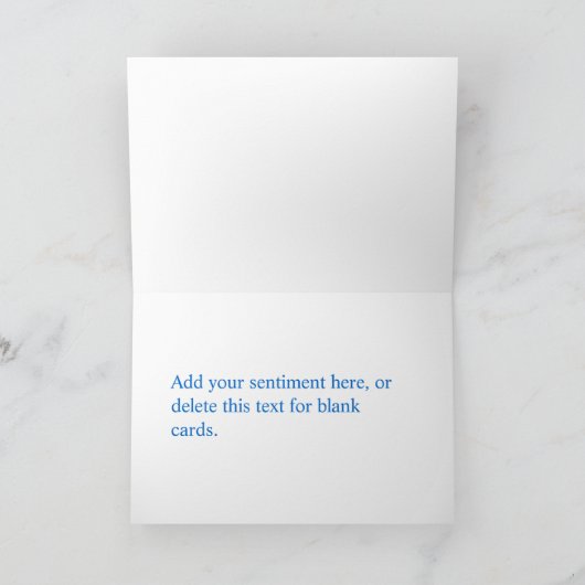 Beileids-Karte im tiefsten Blau Karte (Innenseite)