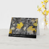 Beileids-Karte Karte (Gelbe Blume)
