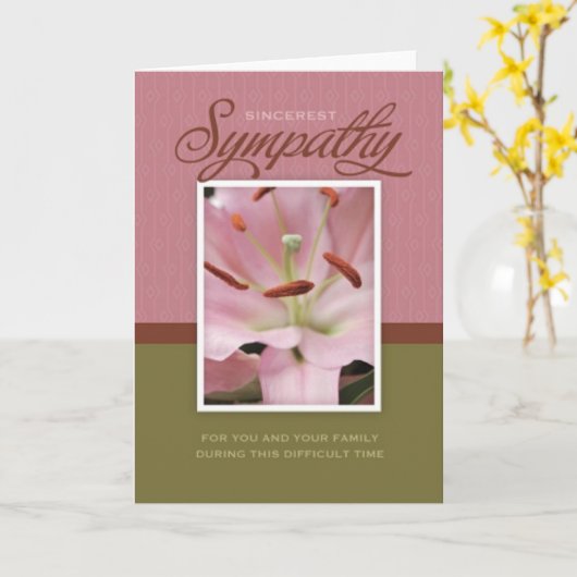 Beileids-Karte Karte (Gelbe Blume)