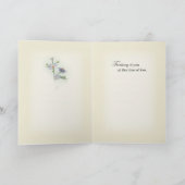 Beileids-Karte mit Musik und Blumen Karte (Innenseite)