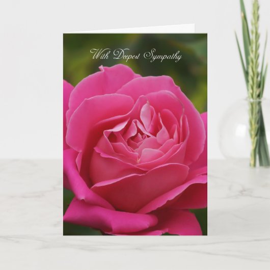 Beileids-Karte mit rosa Rose Karte (Vorderseite)