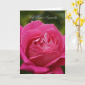 Beileids-Karte mit rosa Rose Karte (Gelbe Blume)