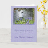 Beileids-Karte mit Schwan und Waldland Karte (Gelbe Blume)