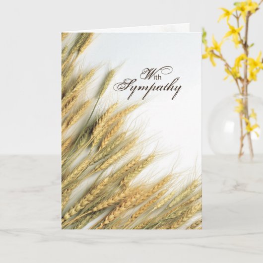 Beileids-Weizen Karte (Gelbe Blume)