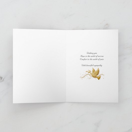 Beileidsbeerdigung Karte (Innenseite)