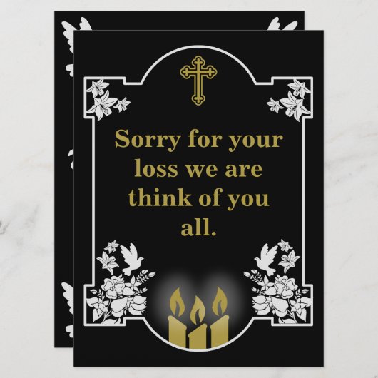 Beileidsbekundung (Vorne/Hinten)