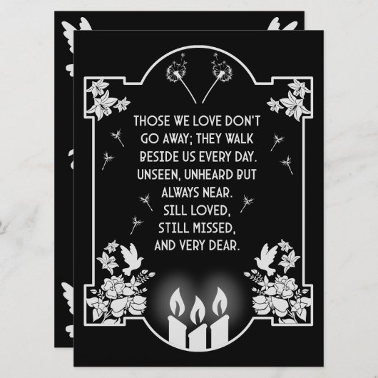 Beileidsbekundung (Vorne/Hinten)