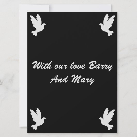 Beileidsbekundung (Rückseite)