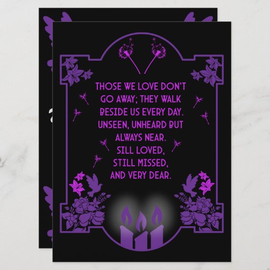 Beileidsbekundung (Vorne/Hinten)