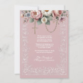 Beileidsbekundung des Floral Rosary Religious Fune Dankeskarte (Vorderseite)